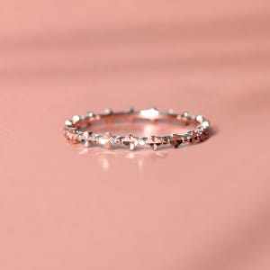 14K 피엘라 종로 컷팅 행운 네잎 클로버 검지 우정 링 반지