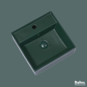 바노스 바스핏 무광 다크 그린 벽걸이 컬러 간이 세면기 400 BW-203MDG