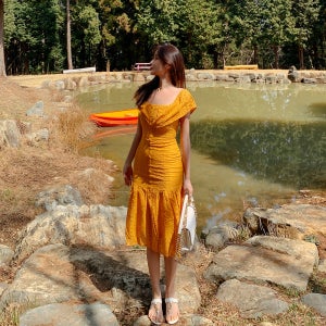 [당일배송] 위너 펀칭 머메이드원피스