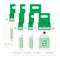 [6개세트] 바른 고양이 두부모래 그린티 7L