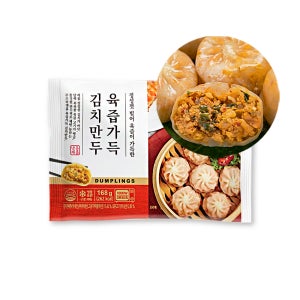 쿠즈락 김치만두 육즙 가득 168g 매점 꽉찬속 전자레인지 간편식 냉동 만두