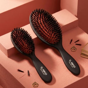 엘 아미고 모질개선 돈모브러쉬 강아지 고양이 엉킨 털 죽은 털 저자극 빗 블랙, S