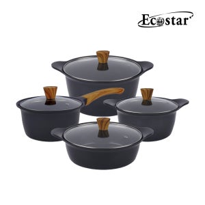 에코스타 우드핸들 IH 인덕션 통주물 세라믹 4종 세트