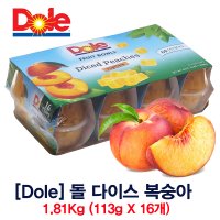 돌 다이스 복숭아 컵과일 113gx16개 과일컵 복숭아컵