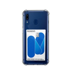 카드수납 범퍼 실리콘 탱크 포켓 젤리 케이스 투명, 갤럭시A30