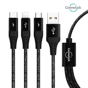 커네틱 3in1 멀티 고속 충전케이블 CC3-11 아이폰 C타입 8핀 5핀 120cm