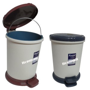 파스텔 원형 페달 휴지통 30L (특대) 쓰레기 위생 용