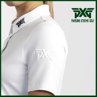 PXG 골프웨어 여성 반팔 골프 폴로 티셔츠 에센셜 폴로 화이트