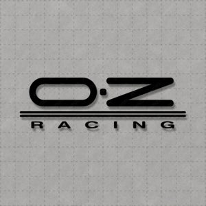 오즈레이싱 OZ RACING 스티커 검정 10cm x 3.1cm
