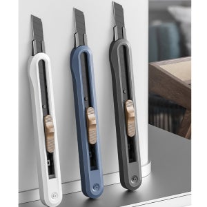 델리 누사인 메탈 컷터(소형) 오토락 사무 문구용 컷터칼 택배 언박싱용 미니 휴대용