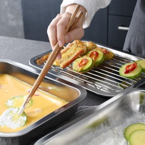 1+1 바겐슈타이거 스텐 트레이 믹싱볼 세트 교차 선택 사각 트레이 세트_No.1