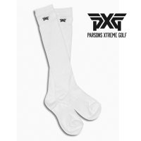 PXG 골프웨어 골프 여성골프웨어 무릎 양말 화이트 시스루 니 하이 삭스