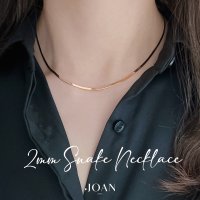 14k 18k 2mm 스네이크 목걸이 / 뱀줄 오메가 체인 볼드 초커