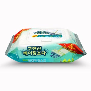 중형 물걸레 청소포 20매 구연산 베이킹소다 도톰한 일회용 리필 캡포장 3M 호환