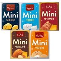 (냉장배송)상하 미니치즈 모짜렐라 칼슘체다 크림치즈 48g 4개입 아몬드고다 베이컨체다