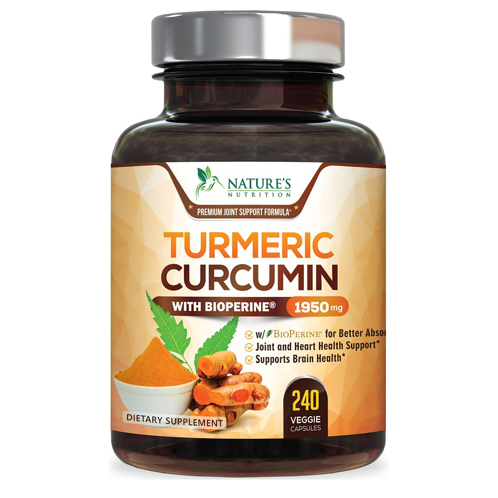 <b>네이처뉴트리션</b> 터메릭 커큐민 바이오페린 Turmeric Curcumin 1950mg240정