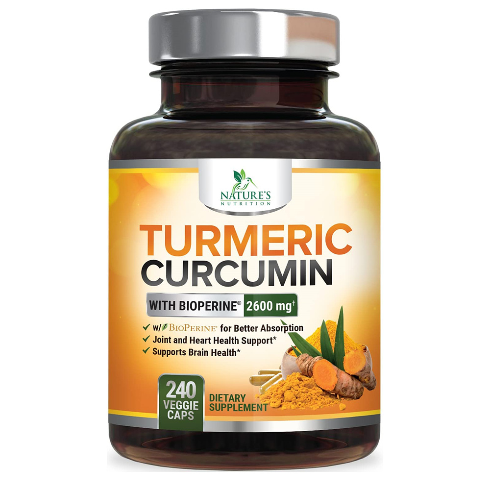 <b>네이처뉴트리션</b> 터메릭 커큐민 바이오페린 Turmeric Curcumin 2600mg240정