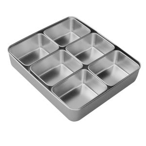 칸칸 분리형 스텐 밧드 바트 밧트 반찬통 냉장고 업소용 / 분리형(뚜껑포함) 세트(6칸)