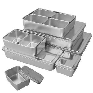 칸칸 분리형 스텐 밧드 바트 반찬통 냉장고 업소용 / 분리형(뚜껑포함) 세트(6칸)