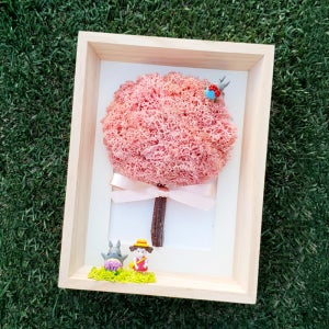 스칸디아모스 미세먼지먹는 실내공기정화 식물 천연이끼 원목 나무액자 집들이 선물