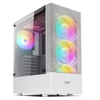 다크플래쉬 DK200 RGB 강화유리 (화이트) 미들타워 컴퓨터 케이스 (국내정발)