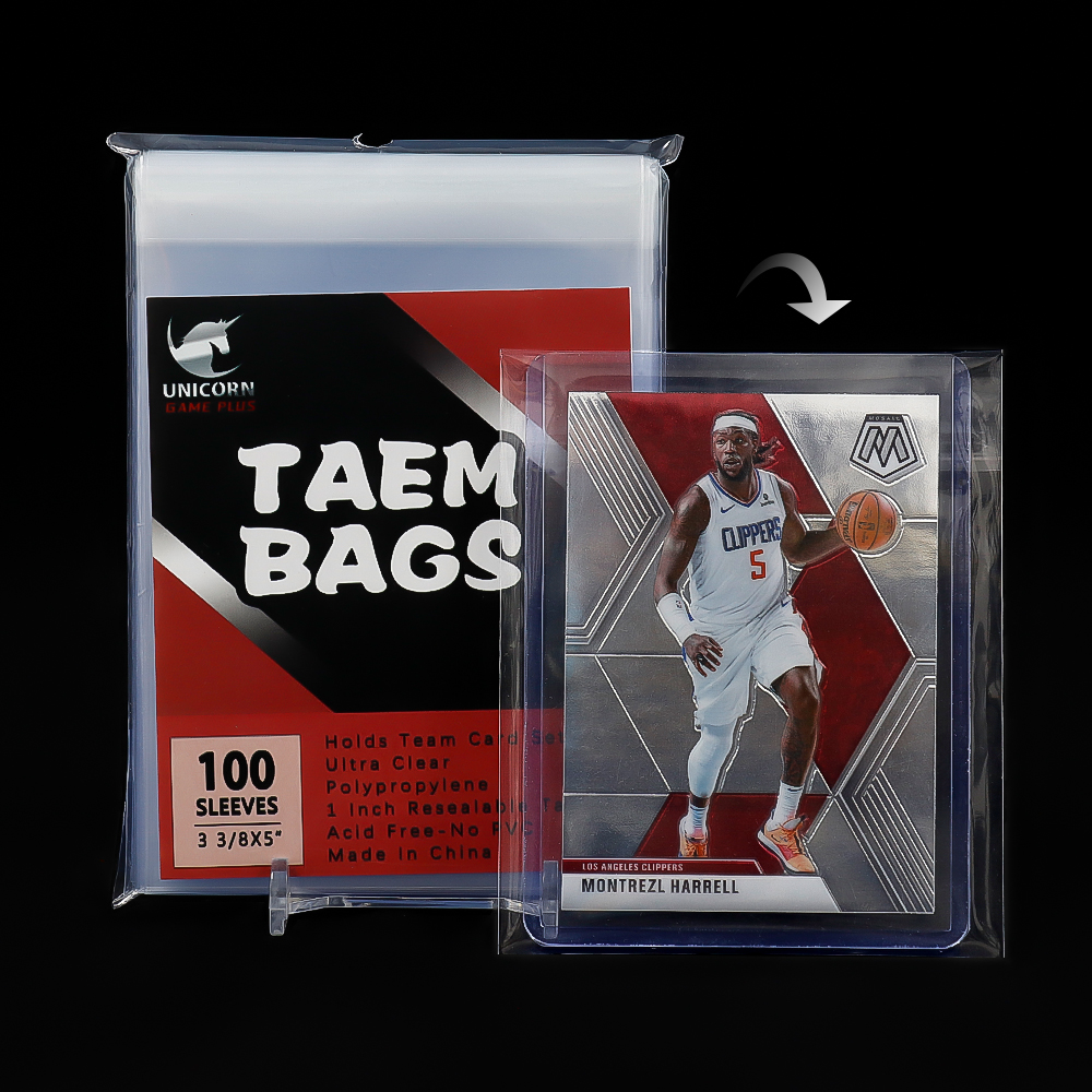 유니콘 탑로더 보관용 팀백 스카이블루 100매입 포켓몬 유희왕 NBA 야구 스포츠카드용