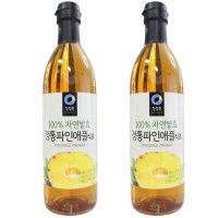 청정원 100% 자연발효 정통 파인애플 식초 800ml 2개 파인애플 식초