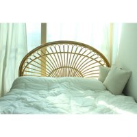 라탄 침대 헤드보드 피콕 Peacock