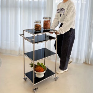 양 손잡이 트레이 이동식 테이블 모듈가구 커스텀가능