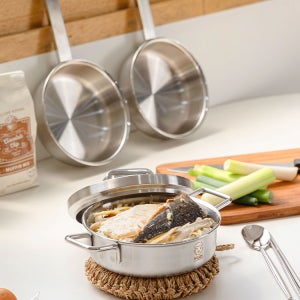 쿠자 316 이유식팬 커퍼코어 16cm 이유식냄비 소테팬 스텐팬 양수