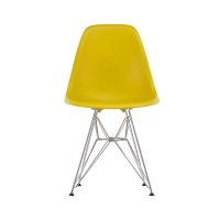 [Eames] Plastic Side Chair DSR, mustard - chrome