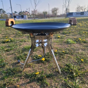 코보 무쇠 6T 캠핑 전골팬 그리들 가방포함 우드손잡이포함 풀세트