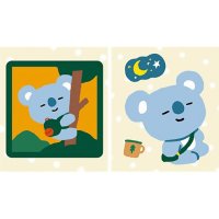 BT21 방탄 BTS 라인 굿즈 그린 코야 2종 데코스티커 보석십자수