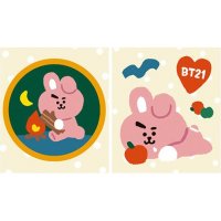 BT21 방탄 BTS 라인 굿즈 그린 쿠키 2종 데코스티커 보석십자수