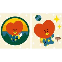 BT21 방탄 BTS 라인 굿즈 그린 타타 2종 데코스티커 보석십자수