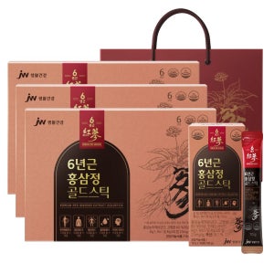 JW생활건강 6년근 홍삼정 골드스틱 홍삼스틱 30포, 3개