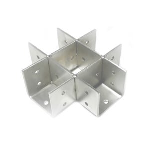 조인트 십자TEE-100 사각파이프 조인트 조립식 파이프연결 브라켓 DYI 무용접화재NO