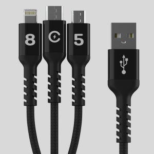 마운틴 베타 S 3in1 아이폰 C타입 고속 멀티 충전 케이블 70cm YSC-B550