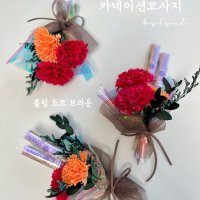 카네이션 코사지 미니꽃다발 어버이날 브로치