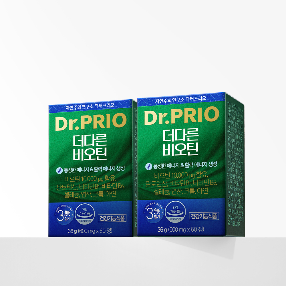 닥터프리오 <b>더다른</b> 풍성한 고함량 <b>비오틴</b> 30000 60정, 2개