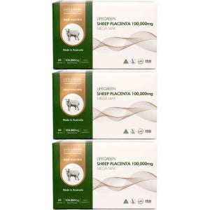 뉴질랜드 라이프그린 메가맥스 양태반 플라센타 100000mg 60정 3팩