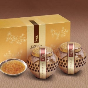 참자연 산삼배양근 담은 꿀(도자기) 400g 2개