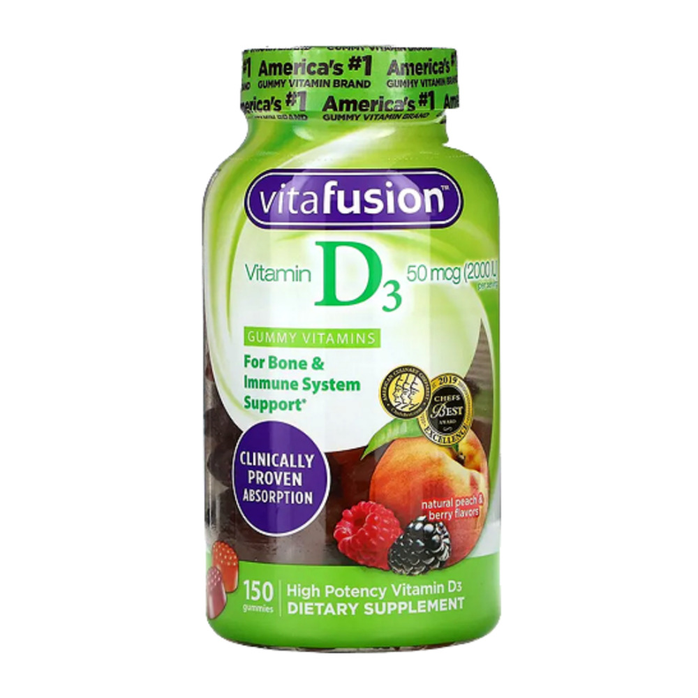 <b>비타퓨전 비타민D</b> 1000IU 콜레칼시페롤 씹어먹는 비타민 150정