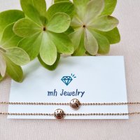 mhjewelry 14k 스마일 발찌