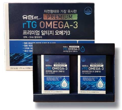 유한m 프리미엄 알티지 오메가3 120캡슐 (60캡슐X2통)