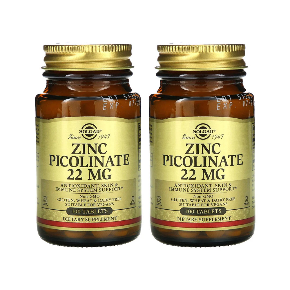 솔가 아연 징크 피콜리네이트 Zinc Picolinate 22mg x 100정 2개세트