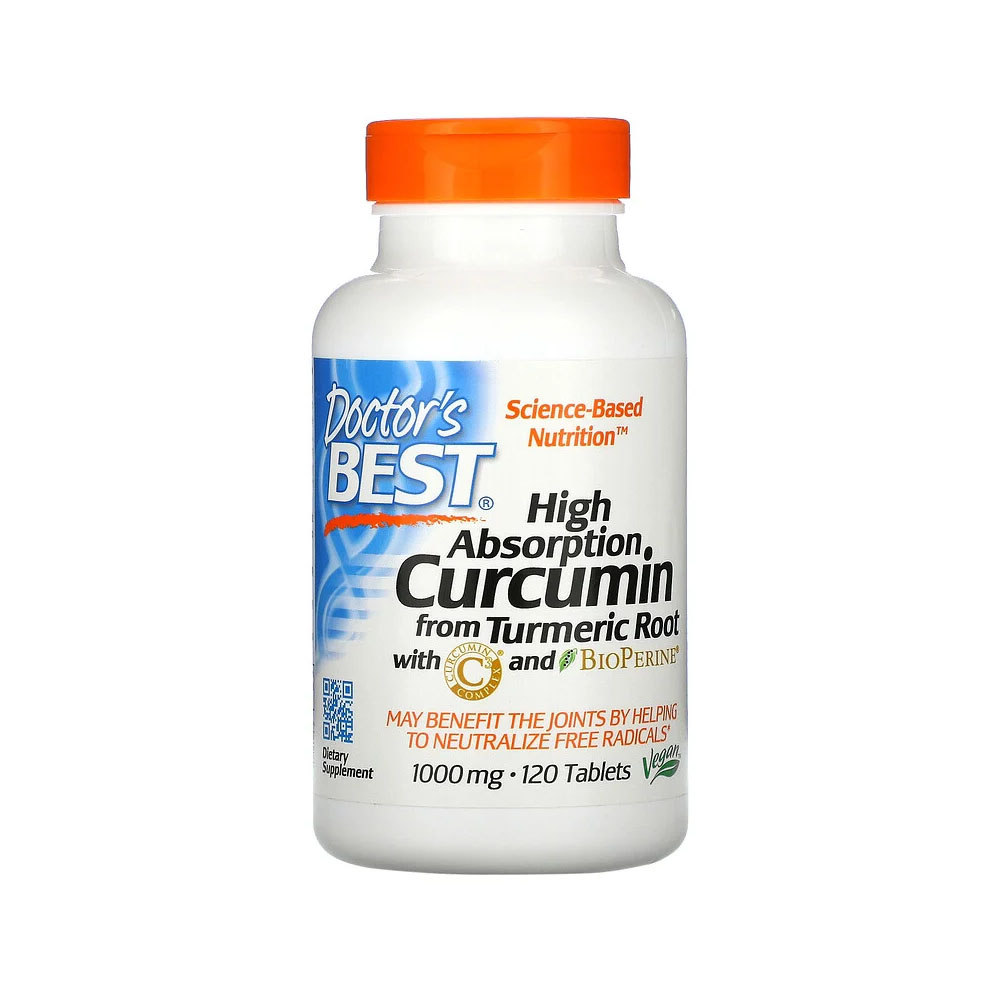 닥터스 베스트 <b>하이 앱솔루션 커큐민</b> 1000mg 120정 Curcumin
