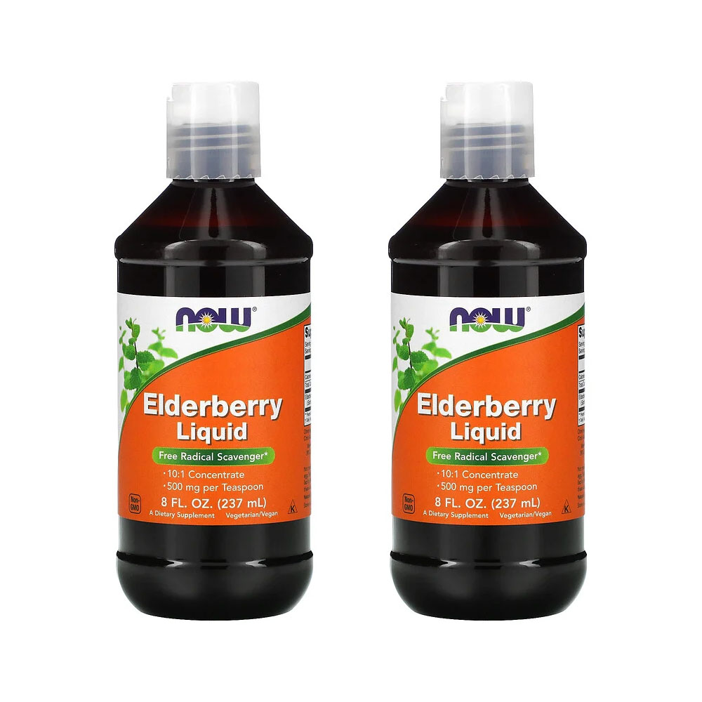 나우 푸드 <b>엘더베리 리퀴드 500mg</b> 237ml 2개 Elderberry