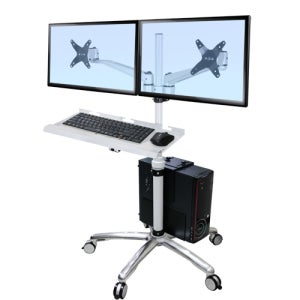 엔산마운트 EMC-22 듀얼모니터암 메디칼 의료용 병원용 카트 모니터 이동식 스탠드
