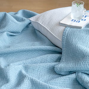 베이브 뱀부 시어서커 피그먼트 이불 겸 패드